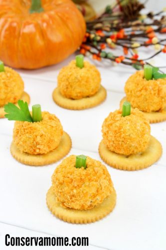 Mini cheese ball pumpkins2