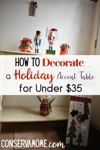 How to Decorate a Holiday Accent Table for Under $35 #DollarGeneral ...