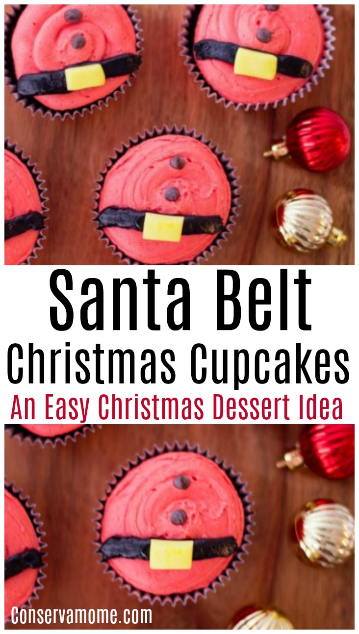 Santa Belt Christmas Cupcakes: Easy & Fun Christmas Desserts