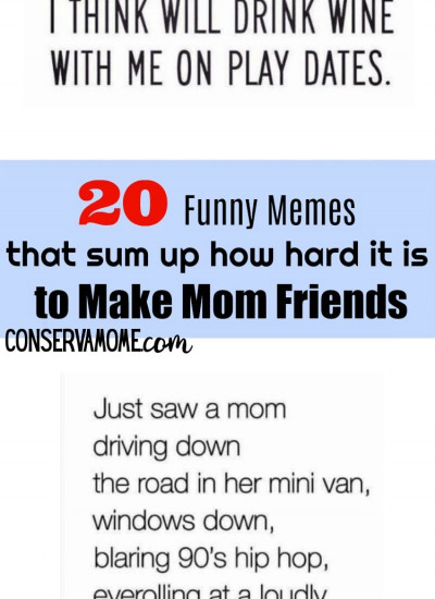 Making mom friends can be brutal. It's even harder than when you were in high school. That's why I've put together 20 Funny Memes that sum up how hard it is to Make Mom Friends. 