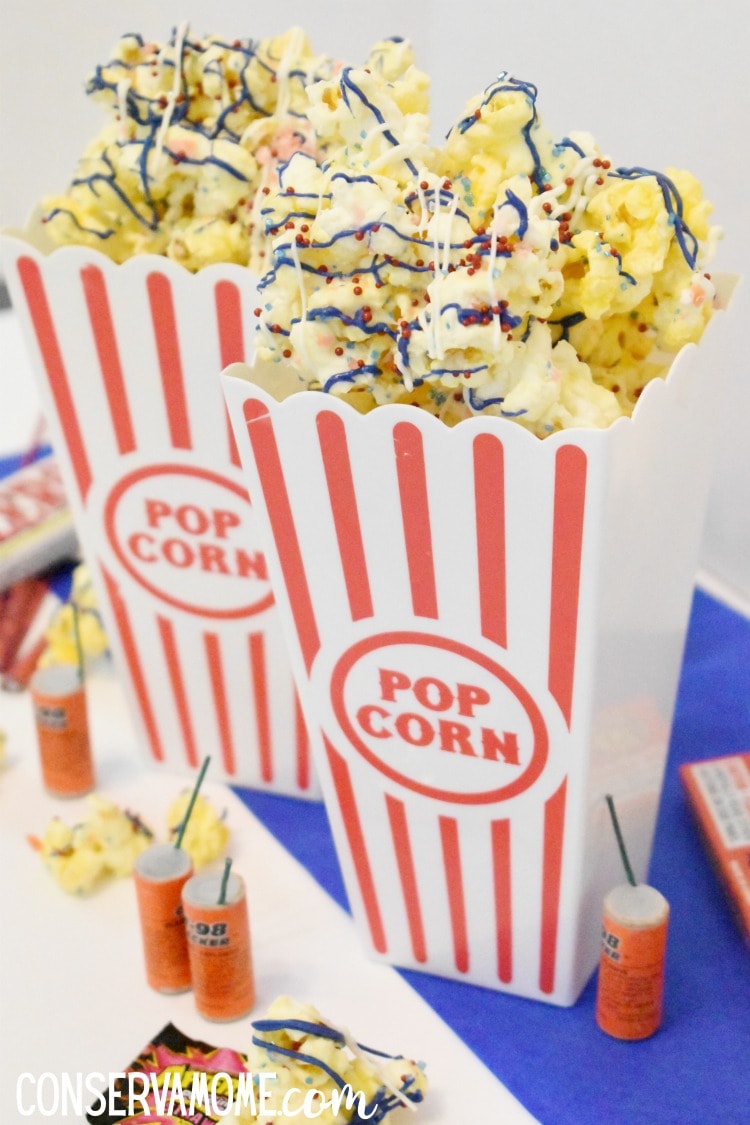 red,white and blue popcorn that pops in your mouth