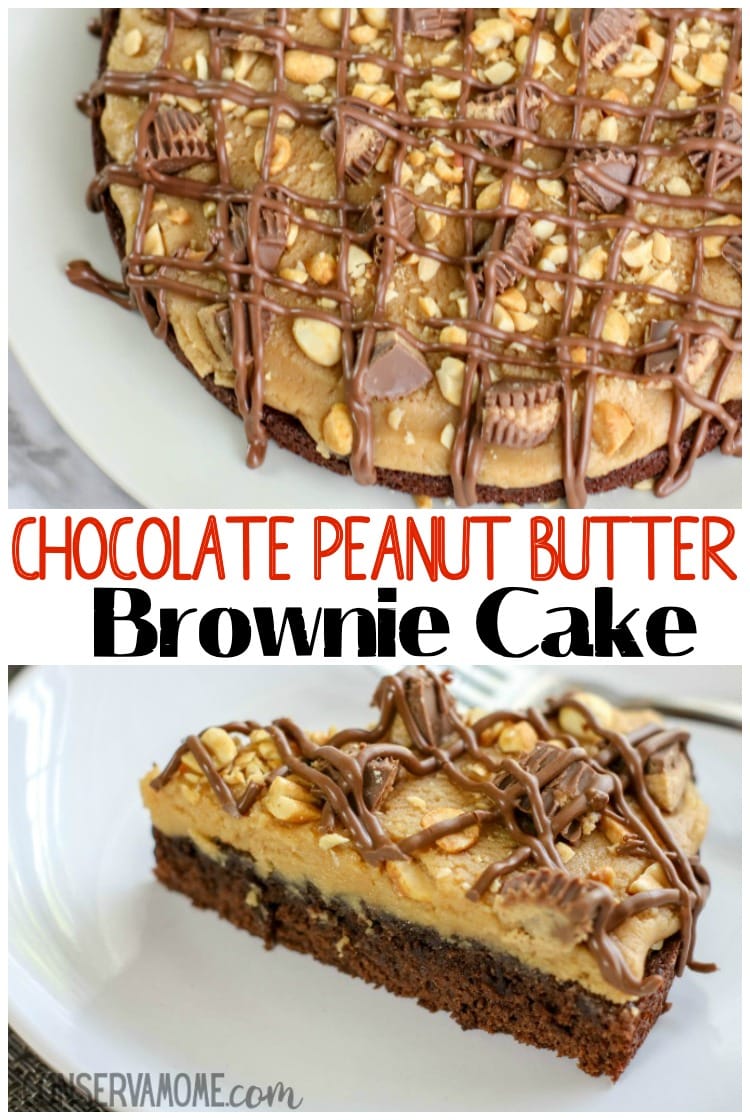 Chocolate Peanut Butter Brownie Cake Recipe