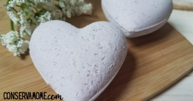 final product of completed bath bomb hearts