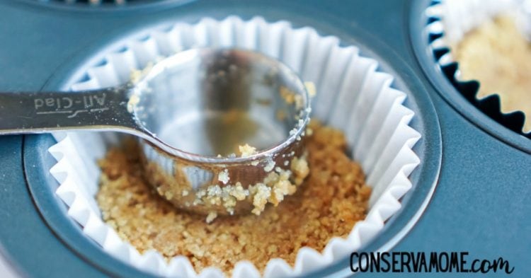 creating the graham cracker crust