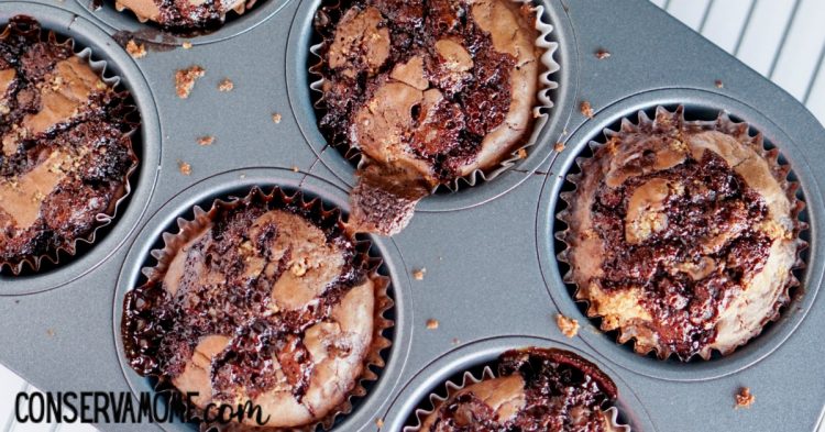 baked smores cupcakes before adding on the marshmallow