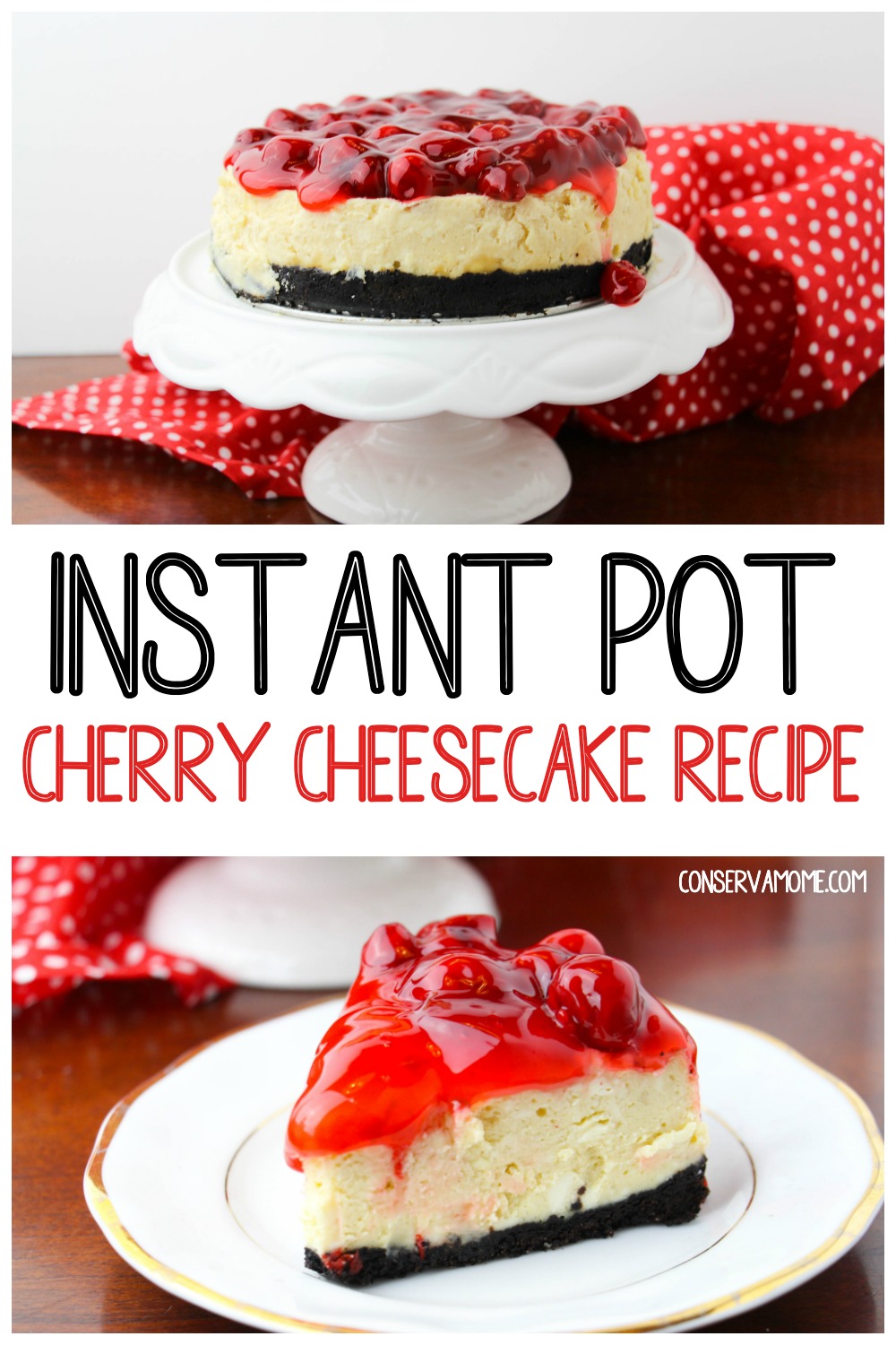 Instant Pot Cherry Cheesecake Recipe ConservaMom