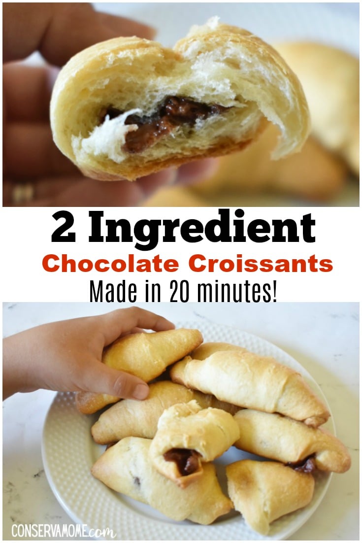 2 Ingredient Chocolate Croissants