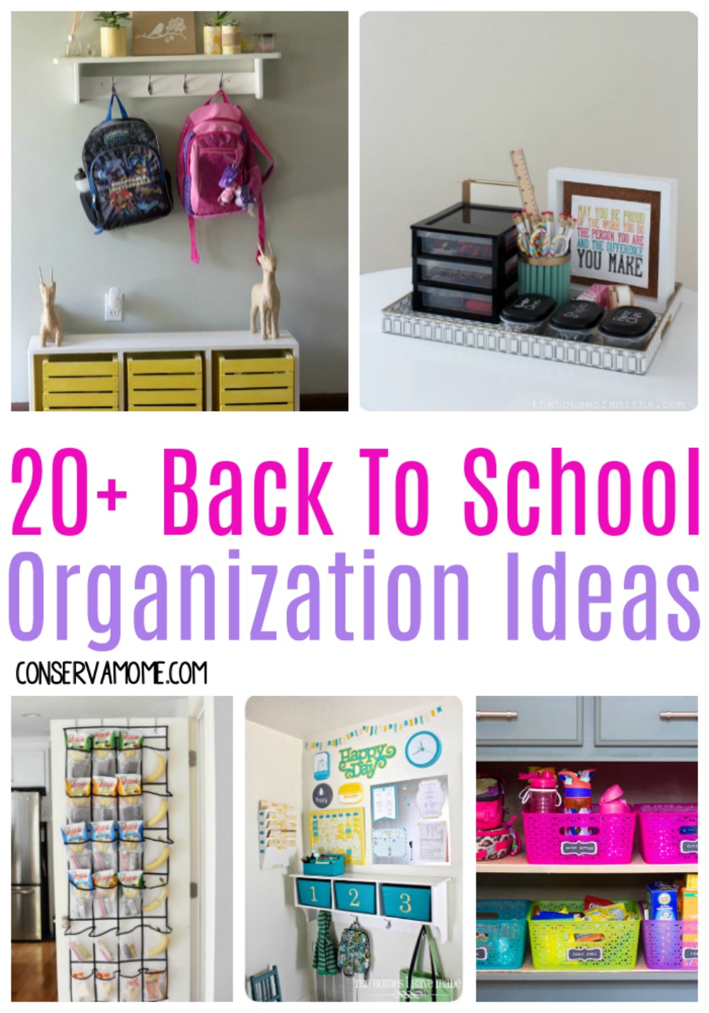 ConservaMom - 20+ Back to School Organization Ideas: Ideas to help get ...