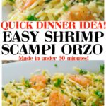 Easy Shrimp scampi orzo