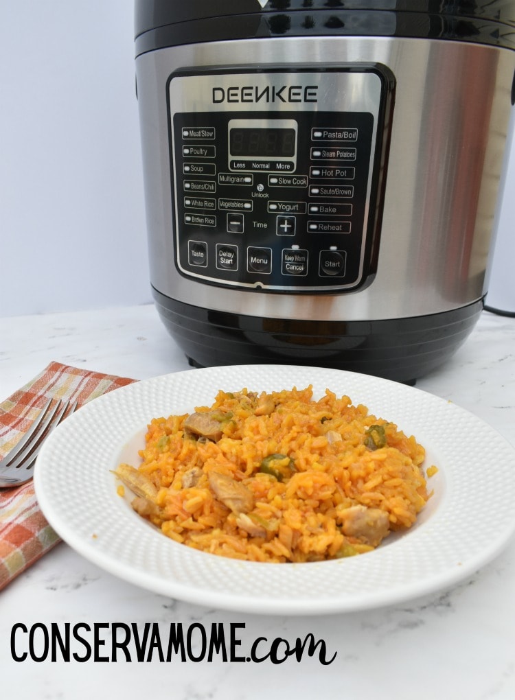 Arroz con pollo in pressure online cooker