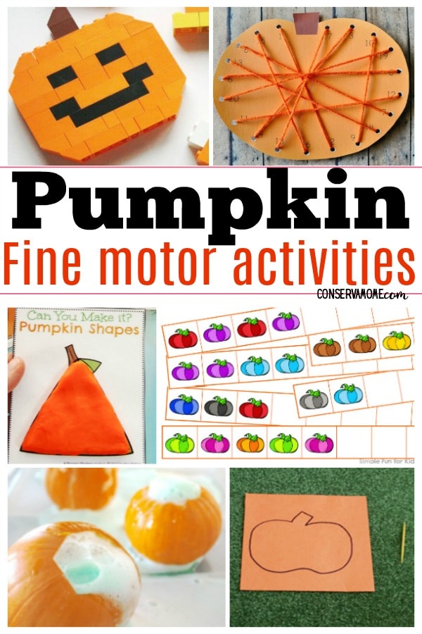 Pumpkin fine motor activities