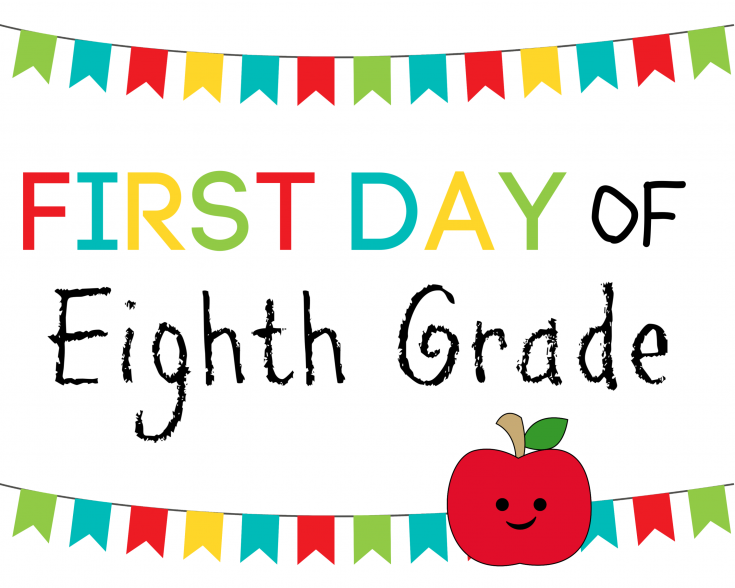 ConservaMom - Free Printable First Day of School Signs PreK-12th Grade ...