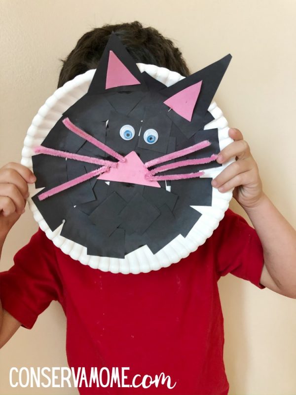 Black Cat Paper Plate Craft A :preschool Halloween Activity