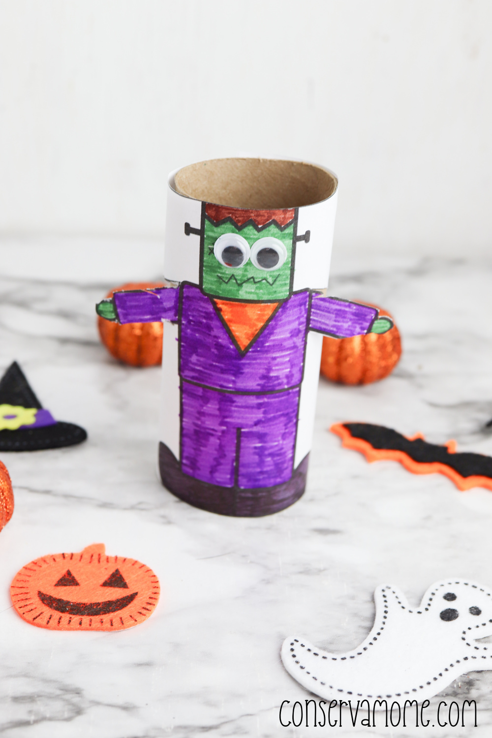 Frankenstein Toilet paper roll crafts for kids