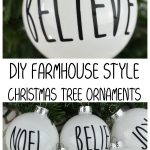 DIY Farmhouse Style Christmas Tree ornaments