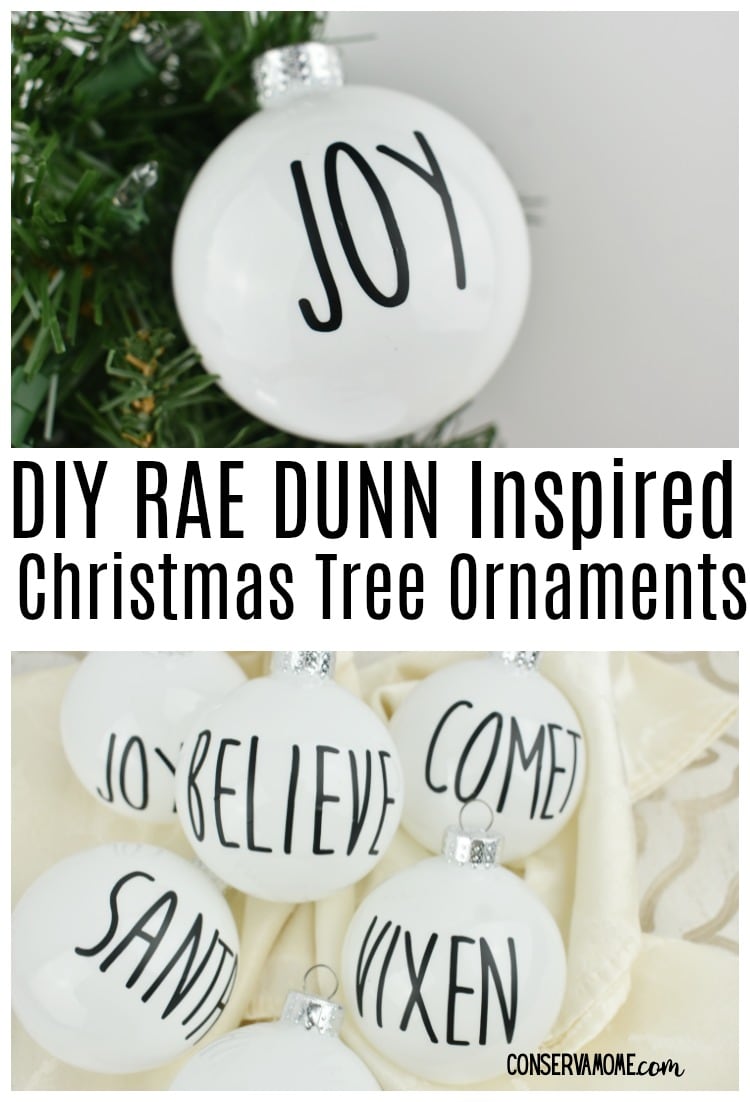 Rae Dunn DIY Christmas Tree Ornaments