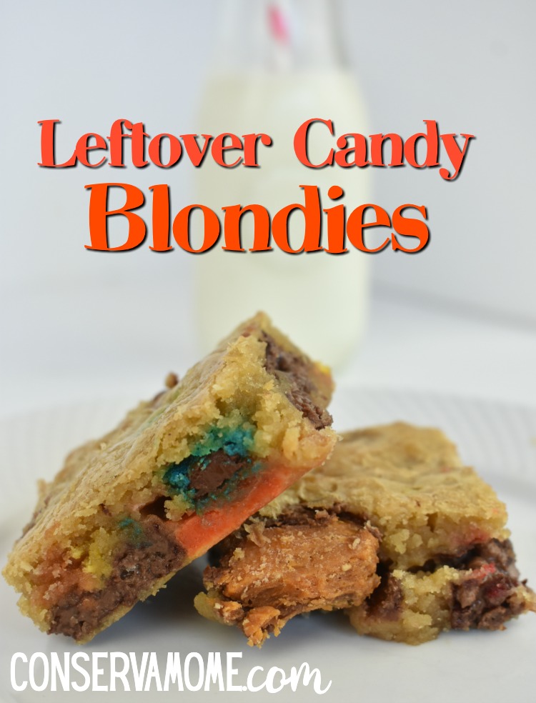 Leftover candy blondies