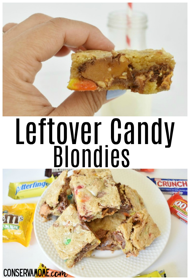 leftover halloween candy blondies