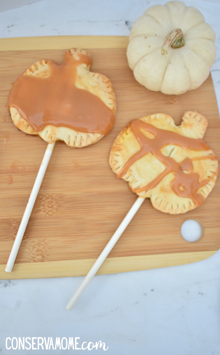 Pumpkin hand pie on a stick