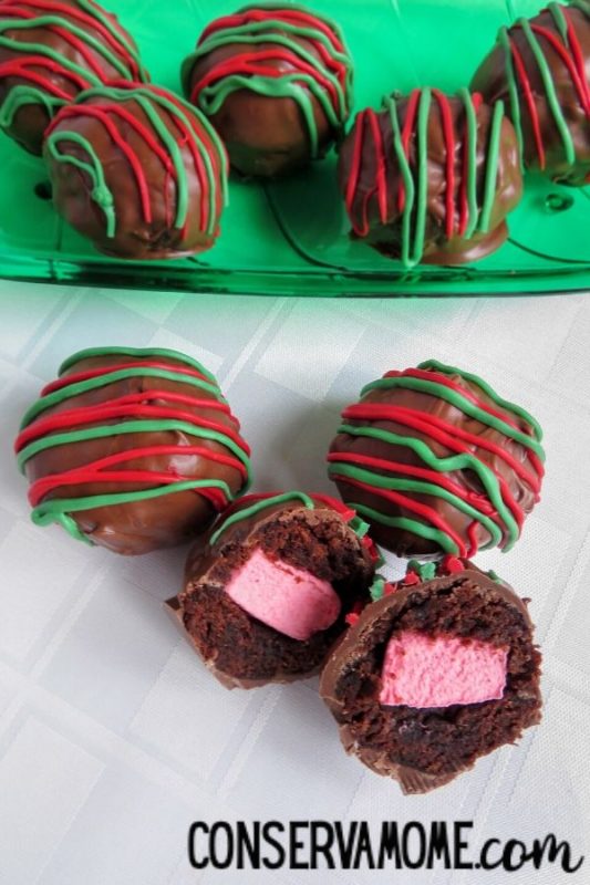 Christmas Brownie Bites : Christmas Truffle Recipe with Surprise Inside
