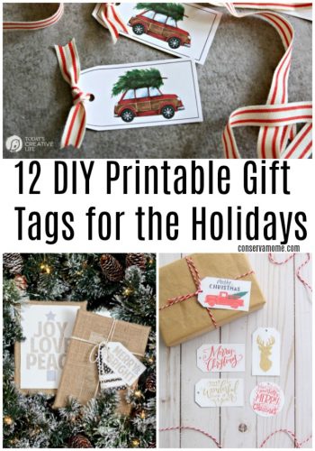 12 DIY Printable Gift Tags for the Holidays - ConservaMom