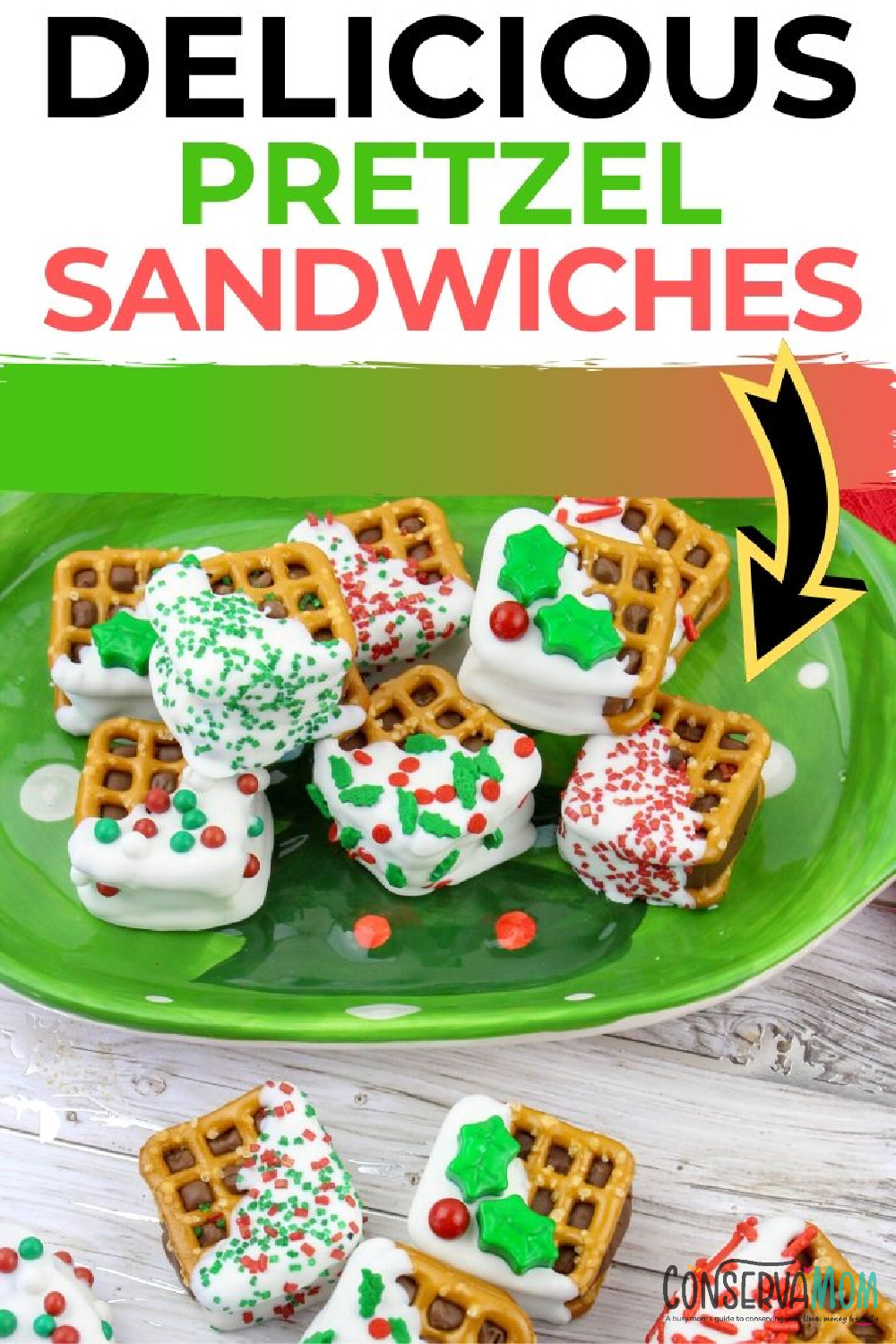 Christmas Pretzel Sandwiches