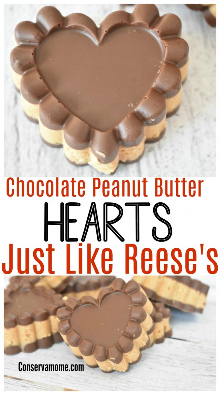 Chocolate Peanut Butter Hearts Just Like Reese's ConservaMom