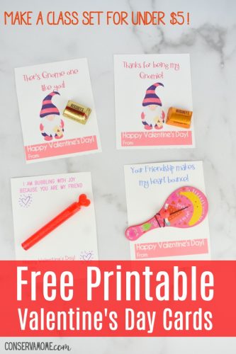 Free Printable Valentine's Day Cards - Make a Class set for under $5