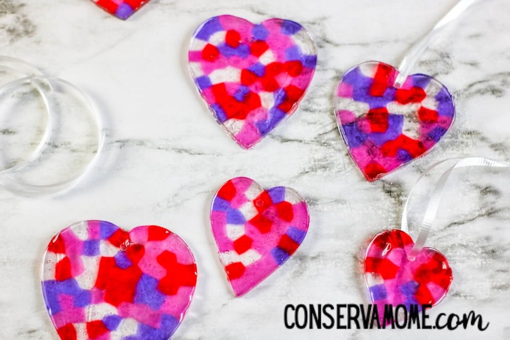 Heart Melted Suncatchers- A Valentine's Day Craft Idea