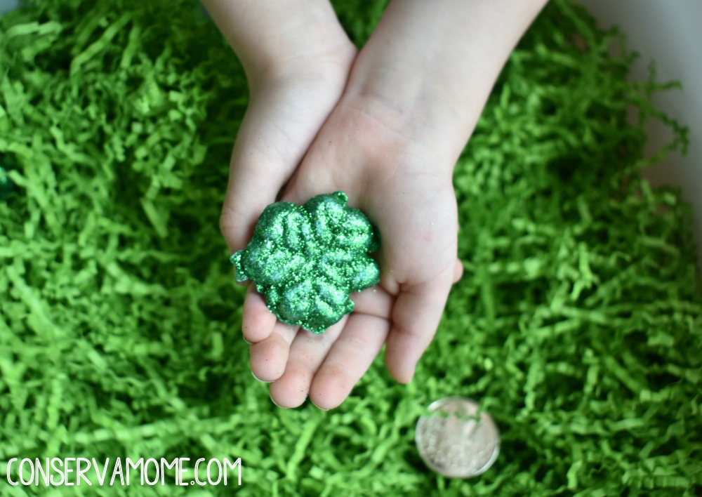 St.Patrick's Day Sensory bin idea