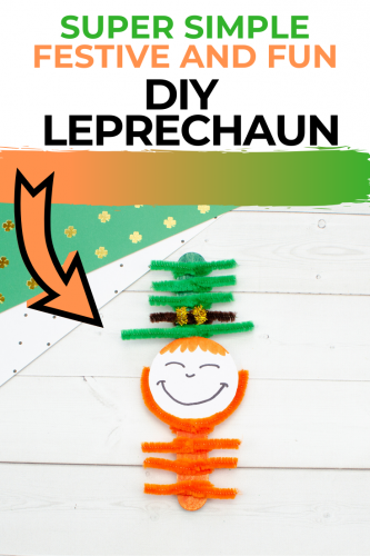 Pipe Cleaner and Popsicle stick DIY Leprechaun craft