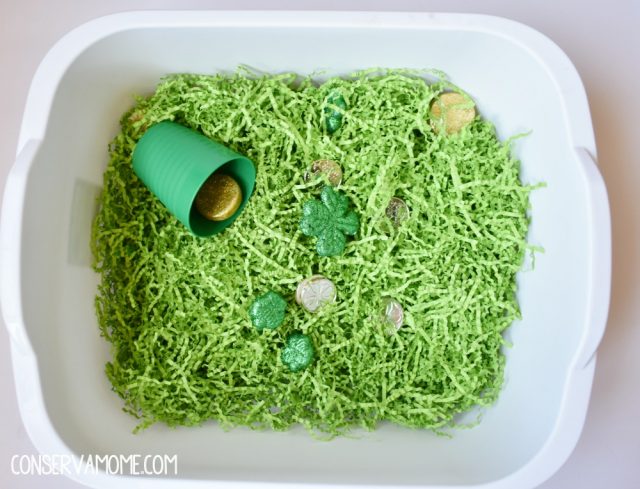 St.Patrick's Day Sensory Bin Idea - ConservaMom