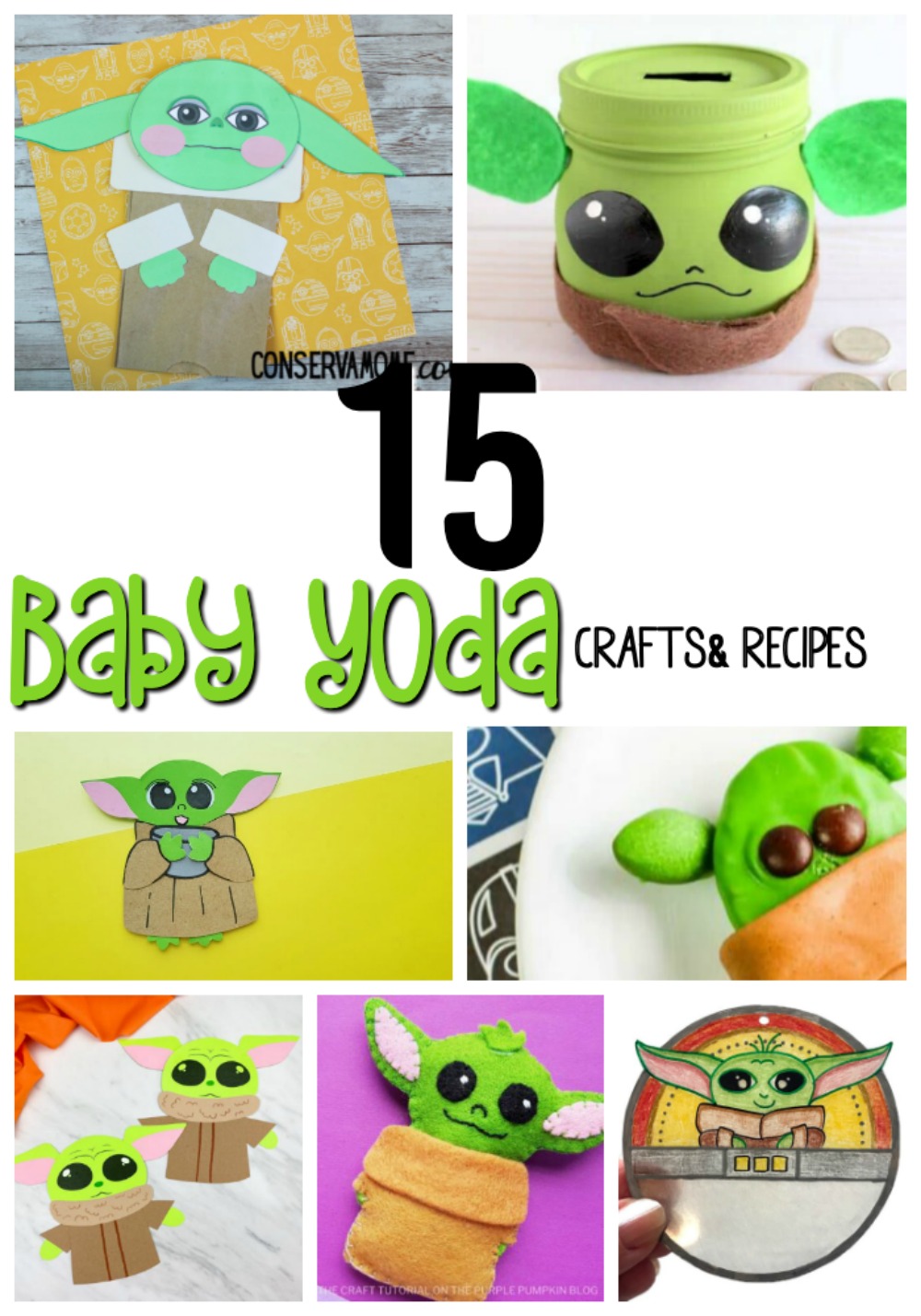 ConservaMom - DIY 15 Baby Yoda Crafts & Recipes you can make