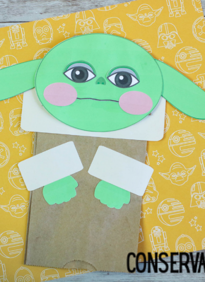 Baby Yoda Paper Bag Puppet : An Easy Baby Yoda craft