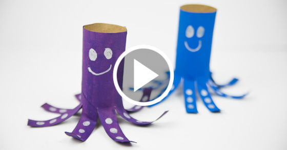 Toilet Paper Roll Octopus Craft - Easy Peasy and Fun