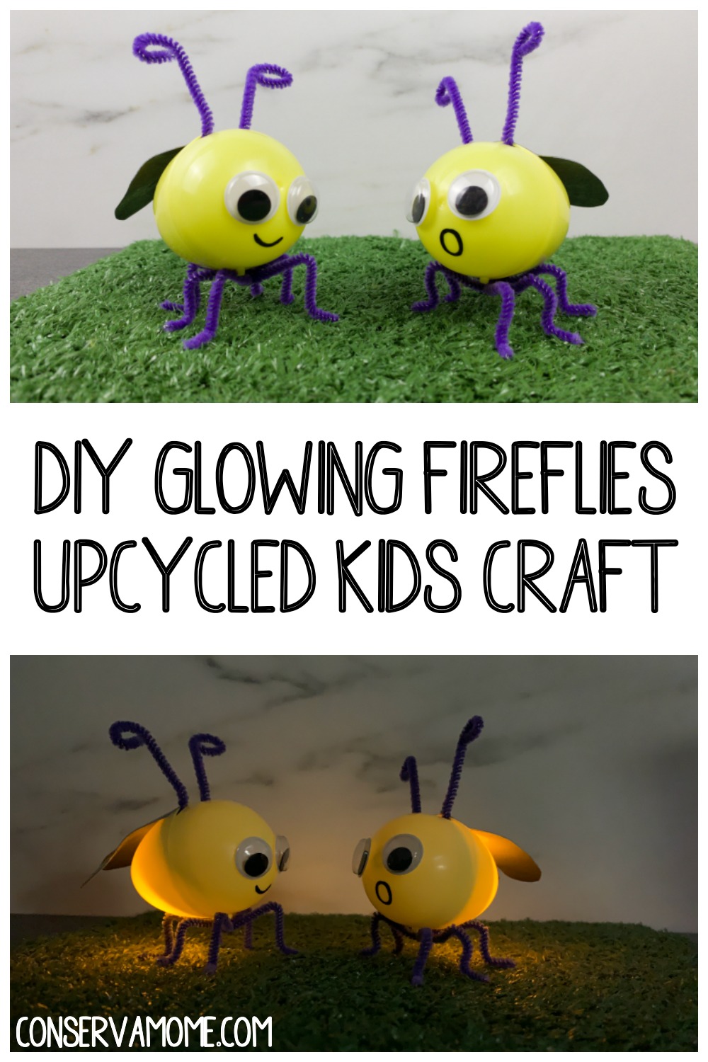 DIY Glowing Fireflies Upcycled Kids Craft