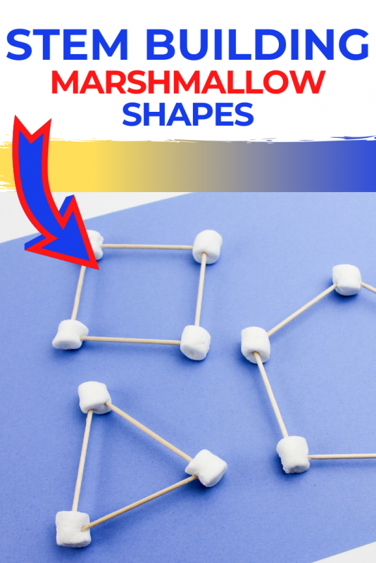 Marshmallow STEM Building Shapes STEM Activity - ConservaMom