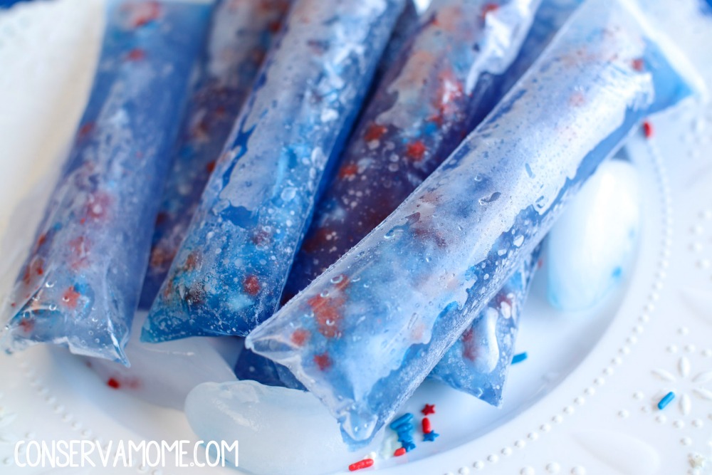 Adult Bomb Pops :An Easy Spiked Freezer pops recipe