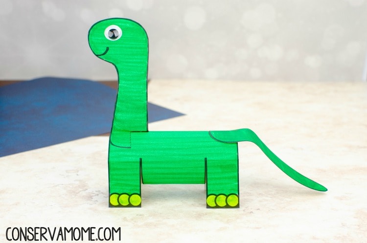 Dinosaur Toilet paper roll craft for kids