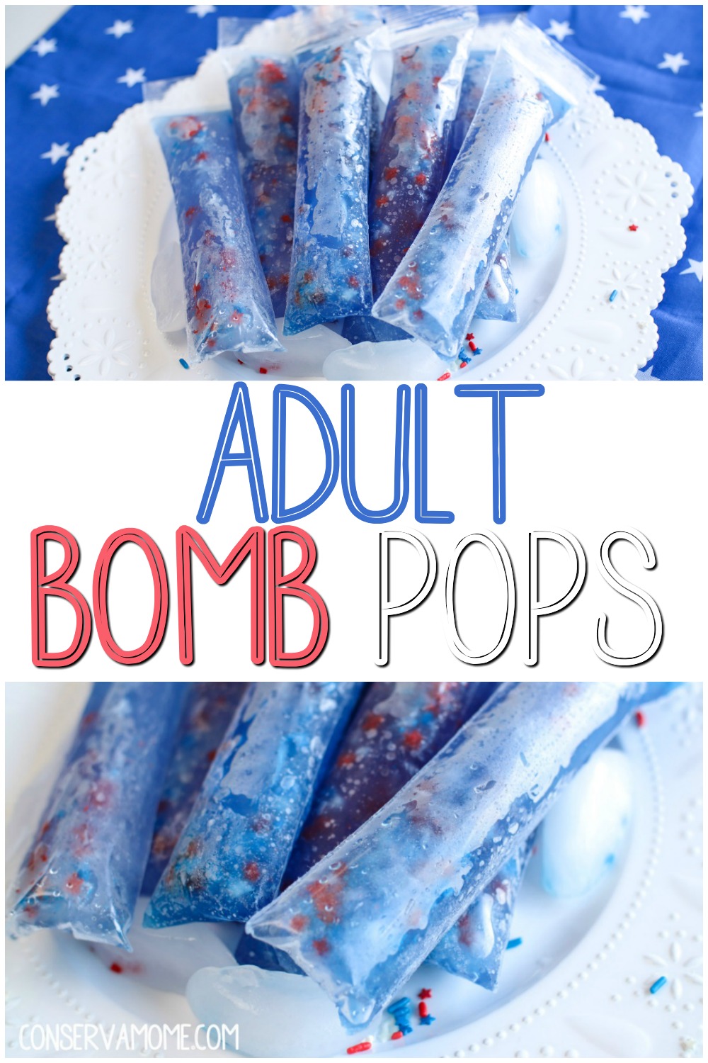 Adult Bomb Pops :An Easy Spiked Freezer pops recipe