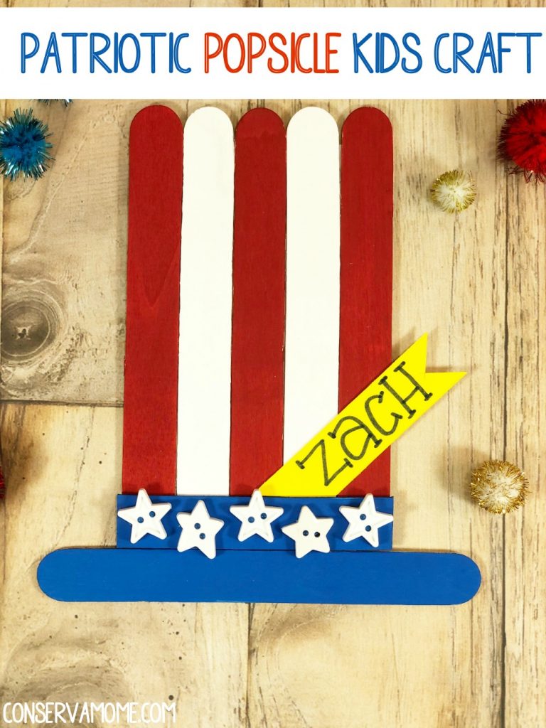 Patriotic Popsicle Kids Craft Activity - ConservaMom