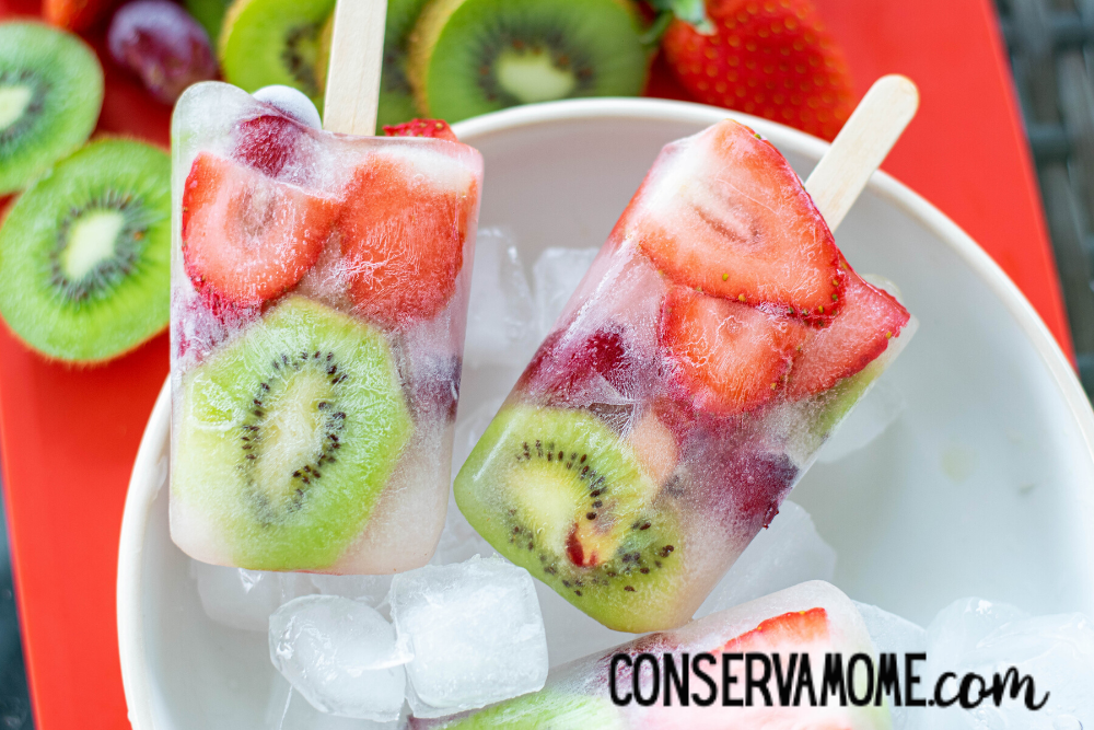 Fruit Popsicles With Coconut Water