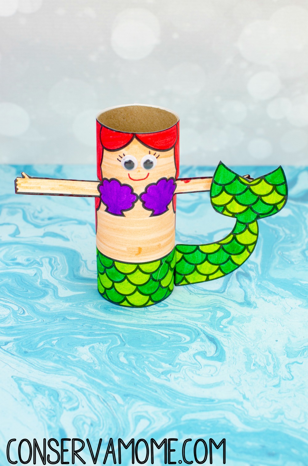 mermaid toilet paper roll craft