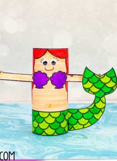 mermaid toilet paper roll craft