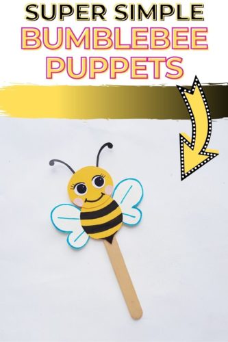 Adorable Bumblebee puppet craft for kids : An easy bee puppet craft