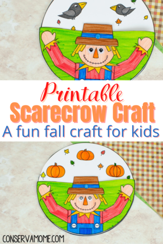 Printable Scarecrow Craft - A fun Fall Craft activity for kids