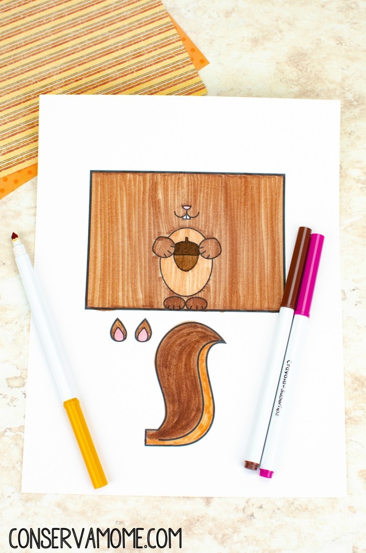 Squirrel Toilet Paper Roll Craft with Printable Template - ConservaMom