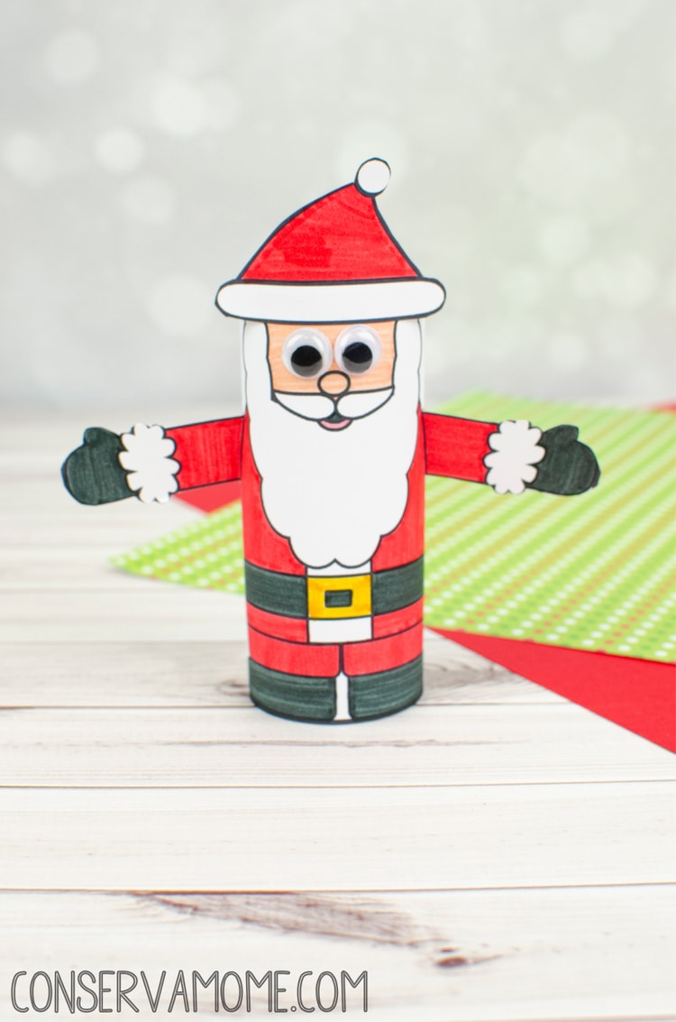 Toilet Paper Roll Santa Claus Craft:An Easy Kids Christmas Craft