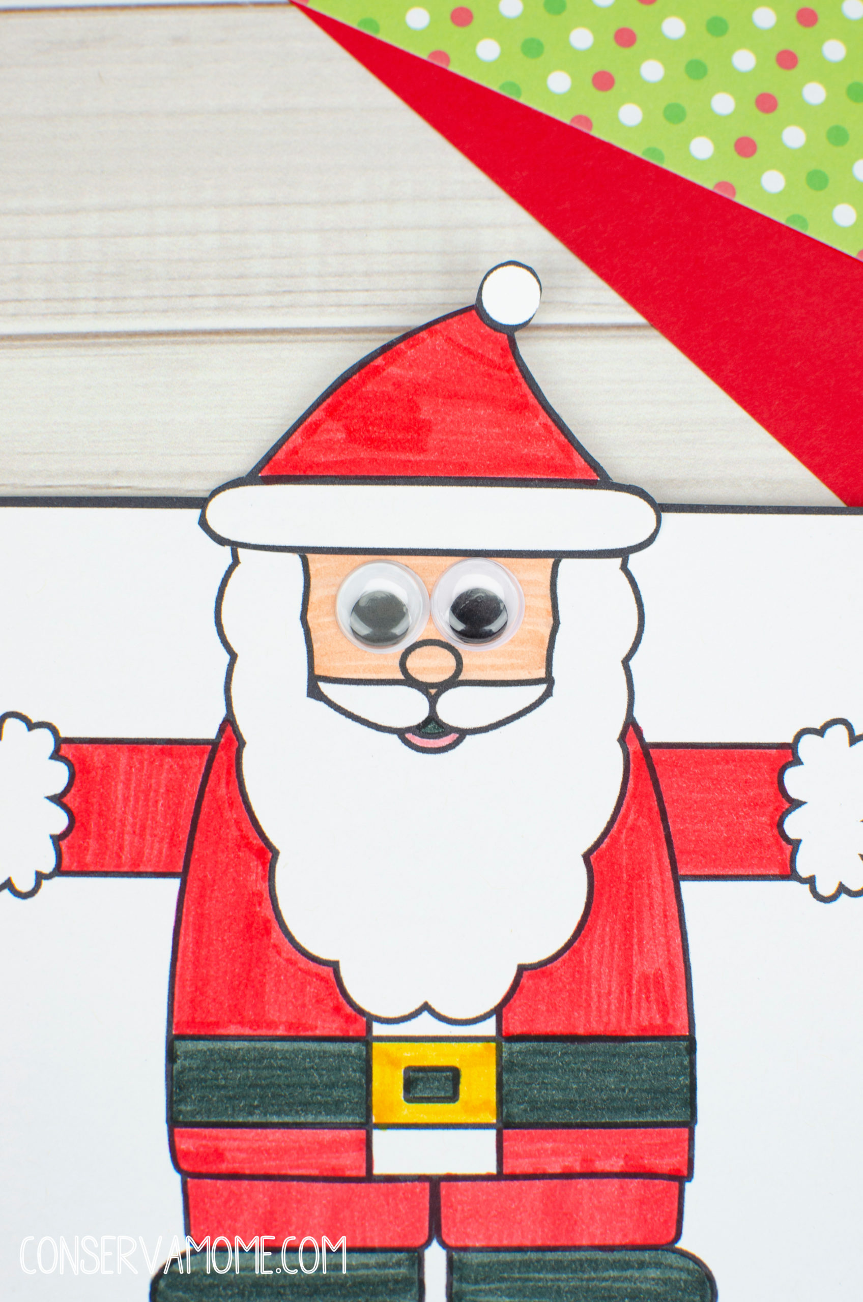 Santa toilet paper roll printable Christmas craft kids - Happy Paper Time