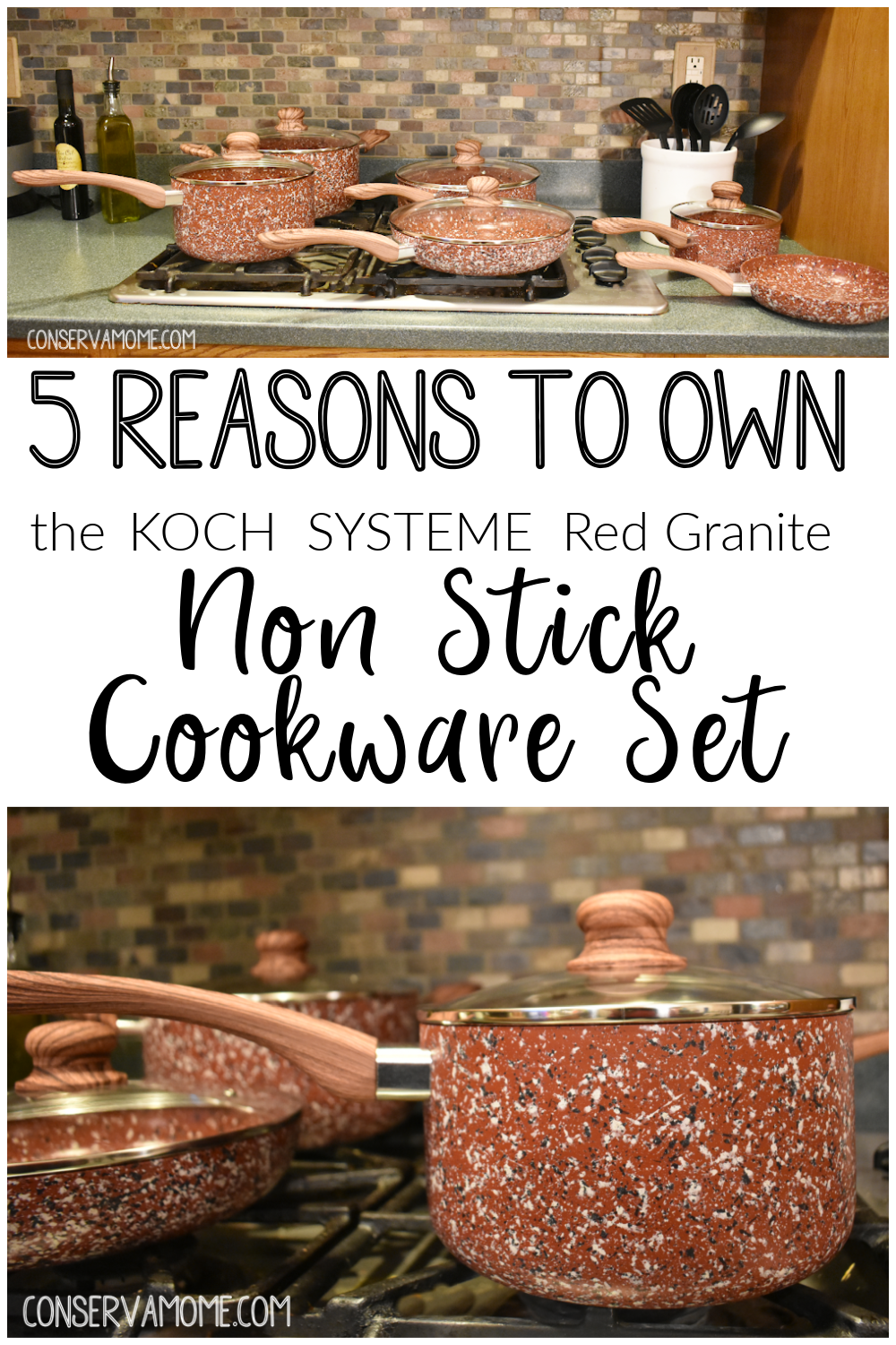 5 Reasons to own the KOCH  SYSTEME  Red Granite Non Stick Cookware Set